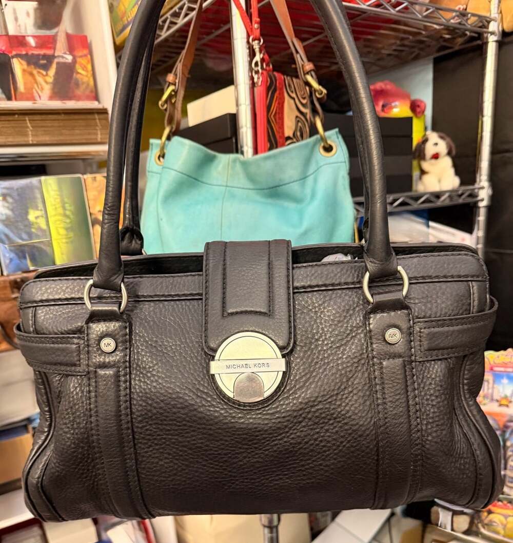 Michael Kors Black Leather Shoulder Bag